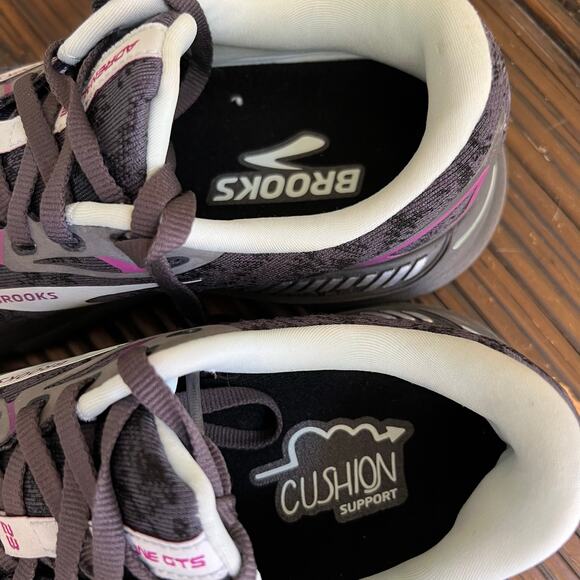 Brooks Adrenaline GTS Black and Purple Women's Size 9 Sneakers Running Walking - Picture 4 of 10